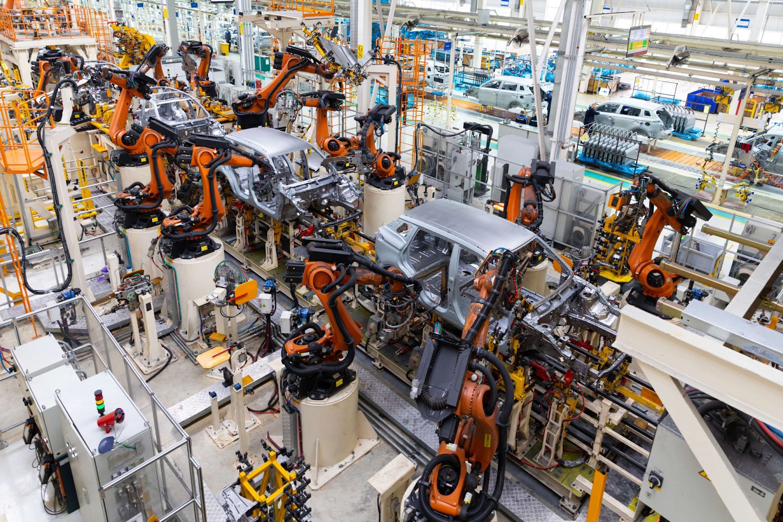 A machine assembly line