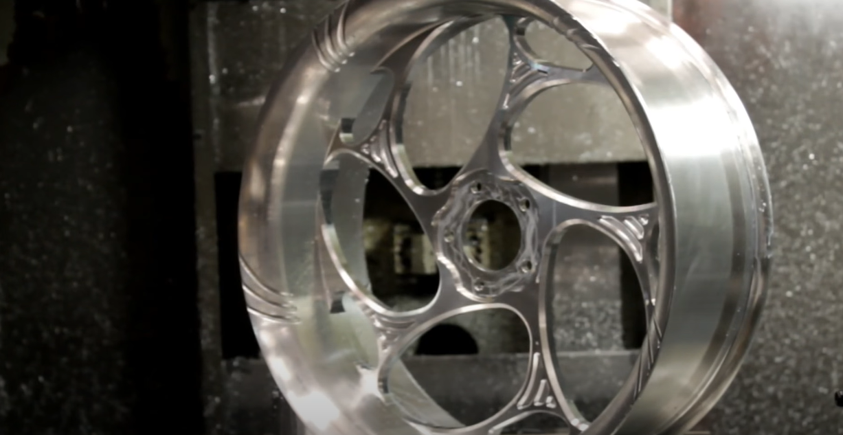 Close-Up of Machining Wheels